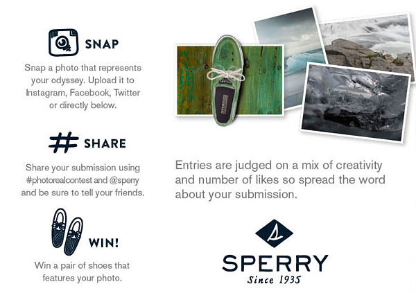 sperry instagram contest for winning a pair of shoes that features your photo