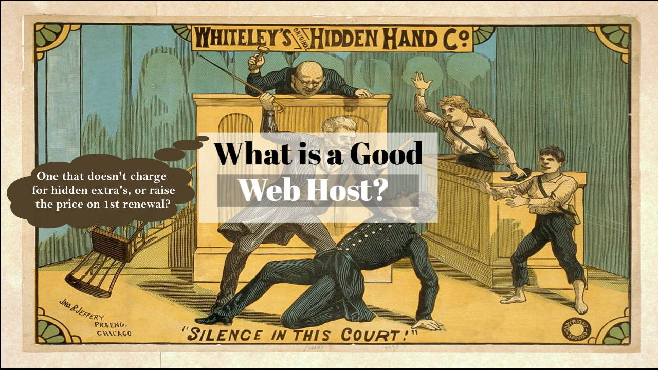 Featured image bearing the text: What is a good web host?