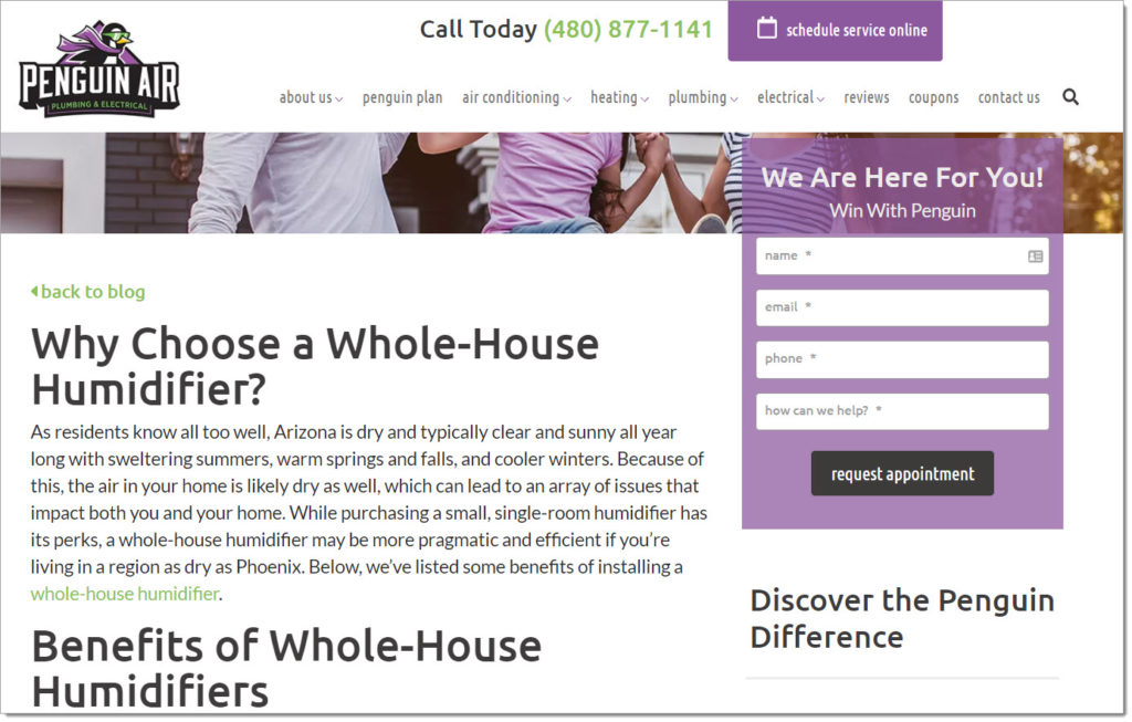 Blog post optimized for HVAC SEO