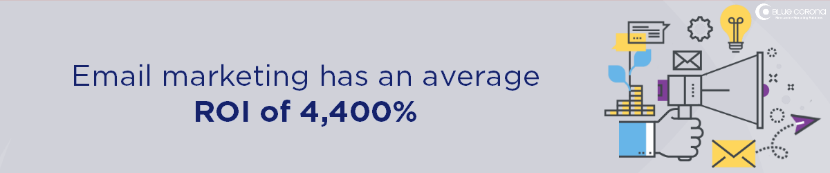 Email marketing has an average ROI of 4,400%