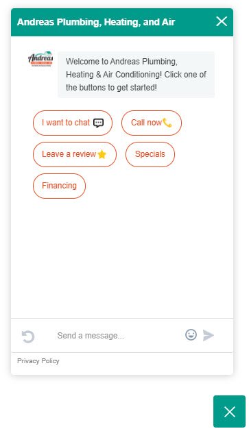 plumbing website design tip: include coupons in chatbots