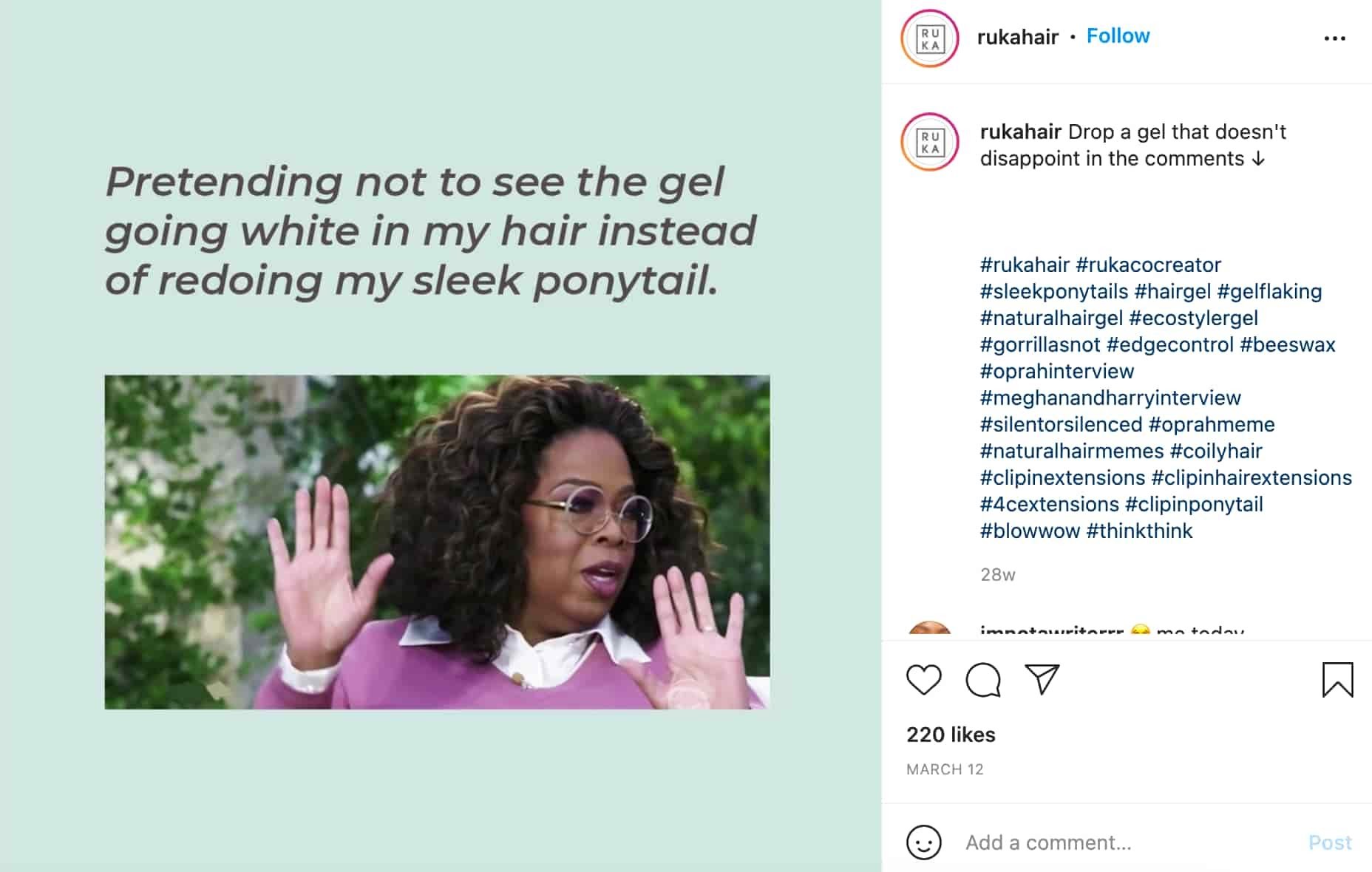 meme marketing example by Ruka Hair